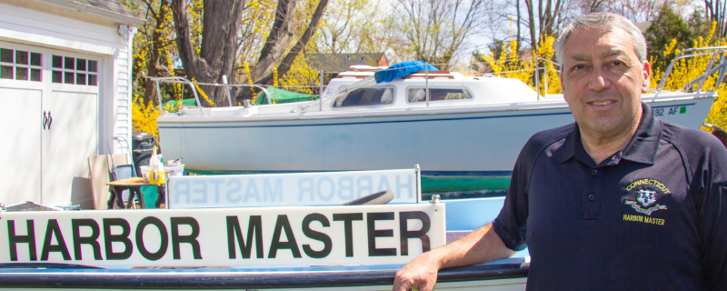 Southport, CT Harbormaster Brian LeClerc. Photo by K. Taylor